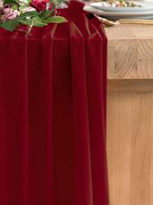 1pc/5pcs Red Beauty Gauze Table Runner Tablecloth, Wedding Party Room Table Decoration Supplie Wine Red Table Cover, Birthday Decor, Wedding Anniversary Family Holiday Party Room Table DIY Decor, Wedding Gauze Burgundy Gauze, Christmas DecorationTable Decoration, Christmas Kitchen Decoration Tablecloth, Halloween Decoration, Valentine's Day
