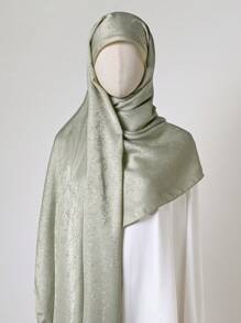 1pc Elegant Floral Print Headscarf/Hijab For Women, Versatile Lightweight Scarf Shawl, Suitable For All Seasons For Dress - Multicolor - View 13