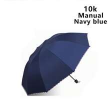 1pc Classic British Plaid Umbrella, Edge-Bound Umbrella, 10K Impact Fabric Umbrella, Manual Folding Umbrella, Solid Color Sun Umbrella, Elegant Business Umbrella Design, Large Single-Person Sun/Rain Umbrella, Gift Umbrella, Reinforced Windproof Umbrella, Travel Umbrella, Waterproof Umbrella, Enlarged Double-Person Umbrella, Photography/Wedding Umbrella