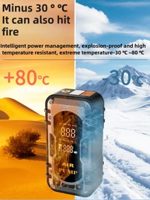 带空气压缩机的汽车电池启动器、1000A 150PSI 汽车启动器跳线盒（全汽油/10L）、汽车电池启动器便携式跳线、大型 LCD 显示屏、LED 灯 - 彩色 - 查看 10