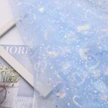1pc Meteor Heart-Shaped Soft Tulle For DIY Princess Dress, Puff Dress, Clothing Material