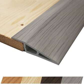 1 卷 39.37 英寸 PVC 地板过渡条，20 毫米高门槛斜坡自粘地毯边缘饰条，适用于门口，旨在减少强化木地板、地毯和瓷砖的重叠边缘