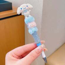 Sanrio Neutral Pen: Hello Kitty Cartoon Crystal Rhinestone Ball Pen, My Melody Cute Plush Sparkling Automatic Pencil, Kuromi Fantasy Anime Theme Rotary Pen, Pochacco 0.5mm Planner Pen, Cinnamoroll Kawaii Writing Pen, Rollerball Pens, School Stationery Essential