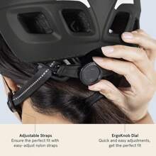 Retrospec Lennon Bike Helmet With LED Safety Light Adjustable Dial & Removable Visor - Matte Melon - View 10