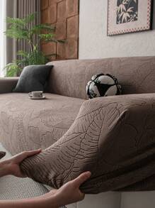 1 Vỏ bọc ghế sofa đàn hồi Jacquard, Vỏ bọc ghế sofa chống trượt phong cách hiện đại, Thích hợp cho ghế sofa hình chữ L và ghế sofa 1/2/3/4 chỗ ngồi, Phổ biến cho mọi mùa, Dễ dàng lắp đặt và tháo gỡ - Cà phê nâu - Xem 8