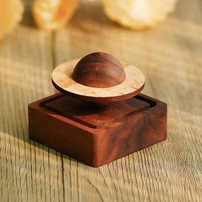 1/2 Walnut/Beechwood Sphere Aroma Diffuser, Essential Oil Diffuser, Car Air Freshener, Decor, Decorative Craft, Home Goods, Aromatherapy Tool, Home Fragrance, Air Freshener, Bathroom Air Freshener, Toilet Air Freshener, Home Scent, Suitable For Car Interior Decor, Desktop Decoration