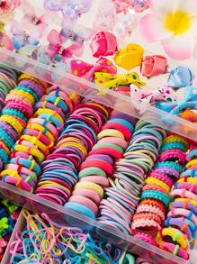 Juego de 814 piezas de accesorios para el cabello de niñas, gomas elásticas multiestilo y multicolor, lazos y flores lindos pinzas para el cabello, decoraciones de pasador de mariposa brillante, adecuado para todas las temporadas, regalo perfecto para niñas, excelente para peinados de fiesta y vacaciones