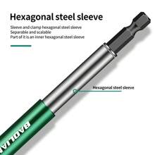 强磁钻头延长杆 可膨胀套筒定位螺丝支撑六角手柄 电动延长套筒延长杆 - 綠色 - 查看 5