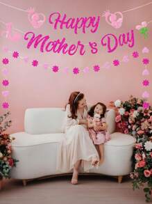 1pc Premium Happy Mother's Day Banner - Perfect For Party Decorations & Celebration Background