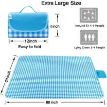 One Piece, Oversized Picnic Blanket, Beach Blanket, Outdoor Foldable Waterproof Sand Mat, Suitable For Beach Camping, Hiking, Family Concerts, Grassland Parks, Music Festivals, Lawn Mats