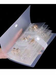 1 Pc Frosted Transparent Jewelry Storage Album With 20/84 Anti-Oxidation Dust Proof Storage Bags, Used For Rings, Earrings, Necklaces And Other Accessories & Cosmetics Organization, Ideal Holiday Gift Mother's Day Gift - 84 Slots Transparent Storage Book - View 9