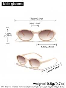 1pc Oval Full Frame Fashion Glasses For Teenagers 14-16Y, Casual Retro Style Suitable For Outdoor Activities And Daily Outfit - Multicolor - View 8