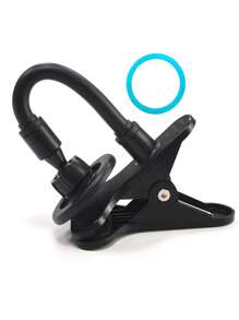 1pc Universal 360° Rotating Magnetic Mobile Phone Holder, Strong ABS Resin Slouchy Bracket, Suitable For Office Desk, Meeting Table, Car - Multi-Directional Chair Clamp Stand