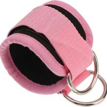 Widerstandsband zum Umwickeln des Knöchels, Handgelenkmanschette mit Polsterung, verstellbarer Schultergurt, Hüftkick-D-Ring für Kabelzugmaschine, Fußtrainingsunterstützung im Fitnessstudio, 1 Paar