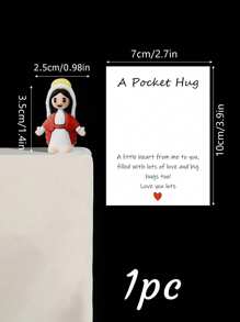 5/1 PVC Siliconen Materiaal Mini Jezus Beeld Paasdecoratie Ornament, Emotionele Ondersteuning, Emotionele Aanmoediging Cadeau Zak Knuffel Kaart, Een Beetje Dichtbij Van Mij Naar Jou, Gevuld Met Heel Veel Liefde En Dikke Knuffels Ook! Hou Heel Veel Van Jou, Jezus Zegen Je