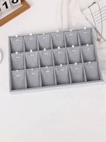 珠宝展示架托盘，用于戒指、项链、手镯和耳环返校 - 灰色 - 查看 15