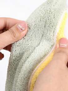 1pc Cute Kitchen Dish Towel, Absorbent Soft Hanging Hand Towel, Thickened Small Cleaning Rag,School,Back To School,Travel,Travel Essentials,Home Essentials,Towel,Skin Care - Multicolor - View 5