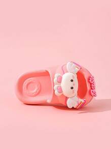 Lindas zapatillas para interiores y exteriores de verano con estampado de conejo antideslizante y de dibujos animados para niñas