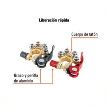 2pcs Blister 2 Terminals For Battery, Quick Disconnect, Truper - Gold - View 6