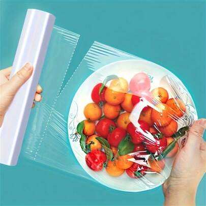 Durable Food Wrap Film, Easy To Tear, Heat Resistant, Suitable For Food Preservation - Essential Kitchen Storage Accessory