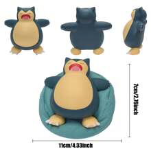 Takara Tomy Figura Poke original en miniatura - Pika, Slowpoke, Rowlet - Figura de PVC como regalo para fans del anime y los juegos, decoración de coche