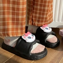 1 双女式 EVA 拖鞋 - 休闲纯色一脚蹬拖鞋，适合夏季室内浴室淋浴，柔软防滑鞋底凉鞋，内里和鞋垫可手洗