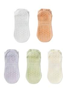 3/5/8 Pairs Of Yoga Fitness Sports Colorful Socks Women's Pilates Mesh Breathable Non-Slip Grip Socks For Dance Yoga Fitness Running