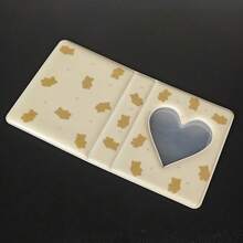 1 pezzo Album fotografico rettangolare adorabile con motivi animali, portafoto a forma di cartone animato di 3 pollici con copertina dipinta, con portacarte in plastica PP - regalo perfetto a tema K-pop per la Festa della Mamma, Capodanno, Pasqua, forniture scolastiche, ritorno a scuola