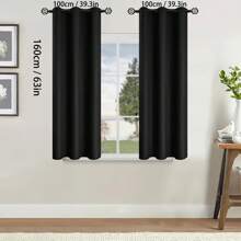 2pcs Blackout Curtains Thermal Insulated Lined Window Curtain Panels For Living Room, Bedroom, Kitchen, Bathroom, Home Decor Curtains For Living Room Room Decor Home Decor Living Room Kitchen Decor Living Room Decor Room Decor Curtains Bedroom