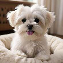 1pc White Dog Theme Round Diamond Painting Kit - Full Drill Diamond Art Canvas DIY Mosaic Craft Set, Including Pen, Glue, Diamond Tray, Diamond Beads. Suitable For Diamond Painting Lovers, Home Wall Decor Gift And Stress Relief