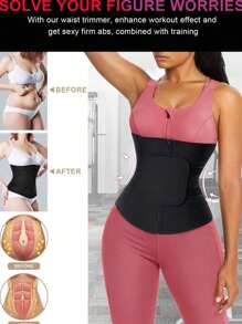 1 件女士腰部训练带、腰部修剪器桑拿汗蒸腰带、运动腰带、收腹带、瘦身腰部训练器紧身胸衣健身房配件，用于腹部瘦身束腹带、腹部瘦身束腰带
