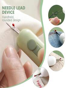 1pc 2 In 1 Automatic Needle Threaders Seam Ripper, 2 In 1 Needle Threader Seam Ripper Tool, Quick Thread Removal Tool For Hand Sewing, Knitting, Cross Stitch - Multicolor - View 4