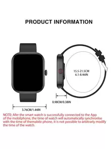1pc High-Definition Smart Watch With LED Curved Color Screen, Multilingual Touch Control Music Player, Calling & Notification Functions, 180mAh Large Capacity Battery - Pink - View 3