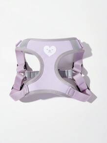 Petsin Purple Floral Pattern Pet Harness - Lilac Purple - View 2
