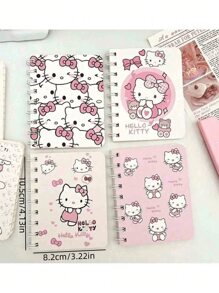 Sanrio Cartoon Sanrio Notepad Stationery Set Gift Box, Including Kuromi, Cinnamoroll, My Melody Coil Notebook, Pens, Stationery Set, Sanrio Planner, Suitable For Students, Kids, Birthday, Valentine's Day, Easter, New Year 2025, Back To School Gift (Random Style & Color)