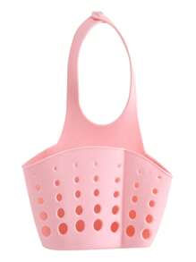 1 pieza/ Cesta colgante de drenaje del fregadero de la cocina, estante de almacenamiento para esponjas y grifos, sin necesidad de perforación para colgar en el fregadero