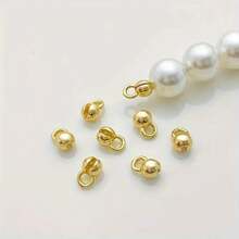 20pcs 4mm 18K Gold Plated Brass Clam Shell Bead Tip Crimp Ends With Loop Crimp Beads For DIY Bracelets Jewelry Making Supplies - 4mm - View 12