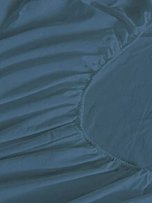 1 pièce Drap-housse en coton 100% de couleur bleu poussiéreux, protecteur de matelas, housse de matelas pour lit, drap de lit, doux et respirant, pour lit de toutes tailles - simple, double, king, queen. Avec poche profonde allant jusqu'à 30 cm. Literie pour dortoir, retour à l'école