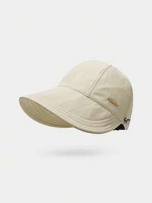 1 buc pălărie de soare cu boruri largi de vară pentru femei, cu gaură pentru coadă de cal, pălărie cu protecție solară cu uscare rapidă