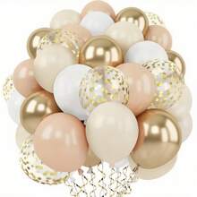 25 pezzi/set, palloncini in lattice da 10 pollici/12 pollici nei colori beige vintage, rosa vintage, bianco opaco, oro champagne, oro lucido, adatti per decorazioni di matrimoni, cerimonie, addii al nubilato, feste di compleanno, San Valentino, ritrovi con amici, scenari di matrimonio, dichiarazioni d'amore, lauree, anniversari, riunioni familiari, scene romantiche, per decorazioni interne ed esterne - Multicolore - Visualizzare 7