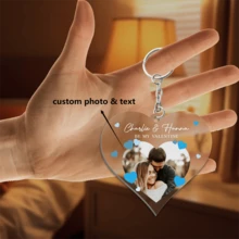 Cadeaux de couple personnalisés avec photo et texte, porte-clés de couple personnalisé avec photo, cadeau pour lui, cadeau pour elle, cadeaux pour épouse, cadeaux pour mari, cadeaux de la Saint-Valentin, cadeaux de couple
