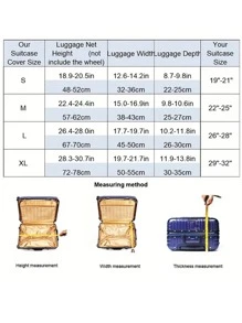 1pc S/M/L Elastic Luggage Cover Luggage Protective Cover Luggage Cover Storage Suitcase Cover Trolley Case Luggage Protective Dust Cover Elastic Polyester Luggage Protector - Dust-Proof Travel Luggage Cover With Elastic Fabric - Luggage Cover For Men And Women, Essential Accessories For Outdoor Vacation Travel Bag For School School Accessories School Stuff - Multicolor - View 3