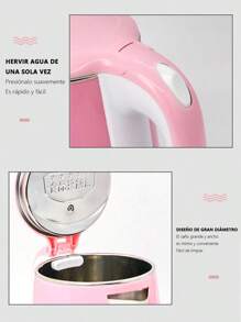 [SE BELLA] Hervidor eléctrico/tetera electrica,jarra electrica hervir agua, 2.3L de gran capacidad, apagado automático inteligente cuando el agua hierve, hervidor de acero inoxidable incorporado, protección exterior engrosada, el tacto no se escaldará, doble aislamiento, adecuado para sala de estar, cocina, uso de oficina - Rosa - Ver 5