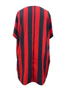 Plus Size Minimalist And Fashion Summer Dress Elegant - Red - View 2