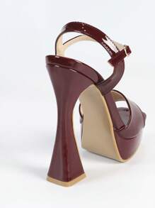 High Platform Rhinestone Embellished Stiletto Heel Sandals, Comfortable And Elegant For Fashion Shows