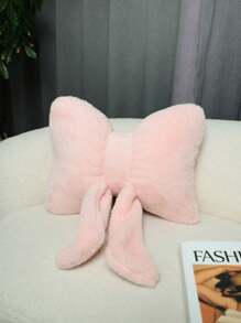 1pc Black, White, Solid Color Bow Decorative Throw Pillow, Atmosphere Decor, Headboard Cushion Applicable For Living Room Sofa, Bedroom