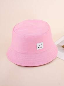 1PC Kids Sun Hat Smile Face Bucket Hat For Girls Boys Summer Sun Ion Unisex Beach Cap