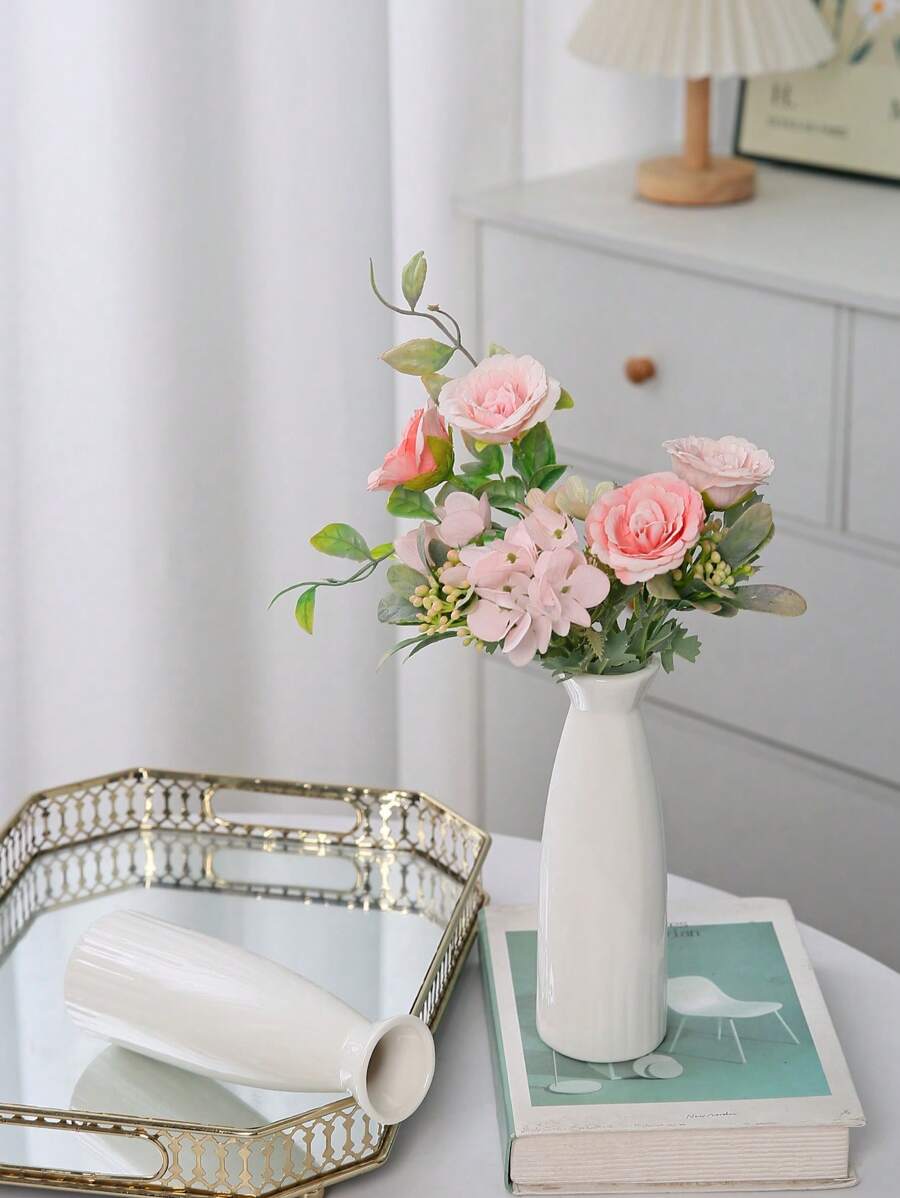 1 件陶瓷花瓶装饰，适用于厨房、卧室、办公室、客厅、浴室、架子中心装饰、桌面装饰等家居装饰 - 花瓶 - 查看 1