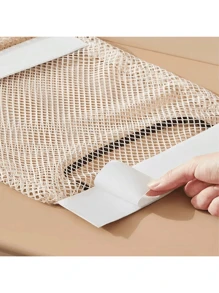 1pc Hanging Mesh Storage Bag, Polyester Breathable Washable Laundry Organizer Bag, Wall Mounted Undergarment & Sock Sorting Bag, For Bathroom, Bedroom, Home Use
