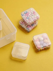 2pcs/15pcs/Set Transparent Plastic Storage Box, Diamond Painting Toolbox Container, Suitable For Art DIY, Handicrafts, Jewelry Accessories, Pills, Sewing, Beads Sorting Storage, 4.6x6.5x2.3 Inches,14 Small Boxes In Large Box Back To School